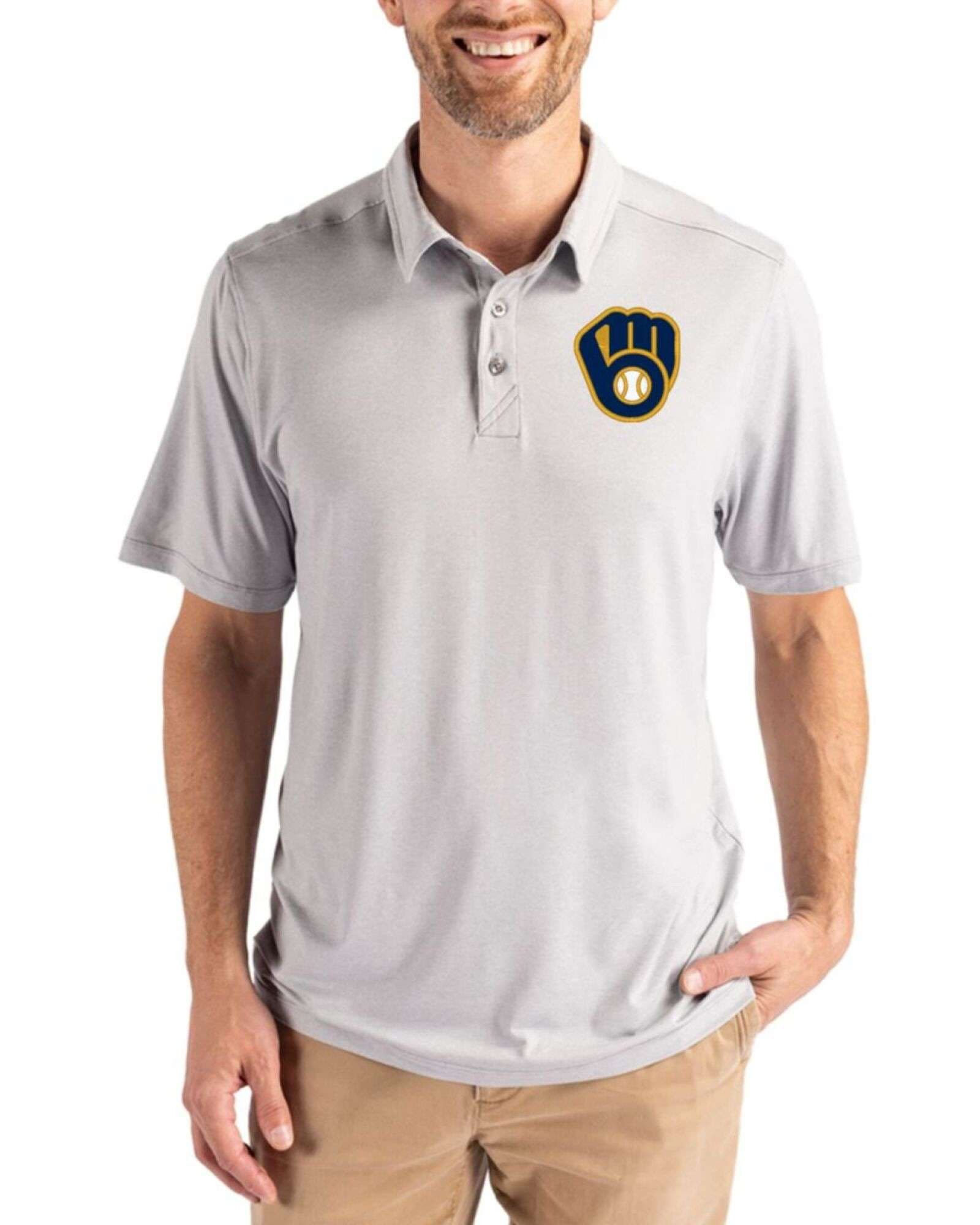 Milwaukee Brewers Cutter & Buck Coastline polo