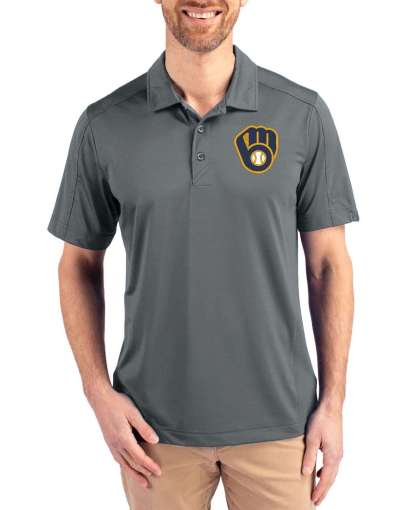 Milwaukee Brewers Cutter & Buck Big & Tall polo