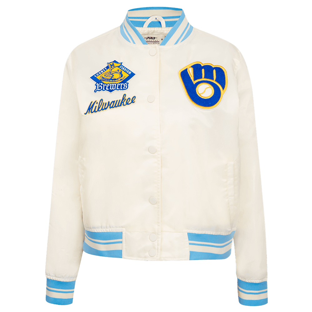Women's Milwaukee Brewers Pro Standard Retro Classic satin jacket