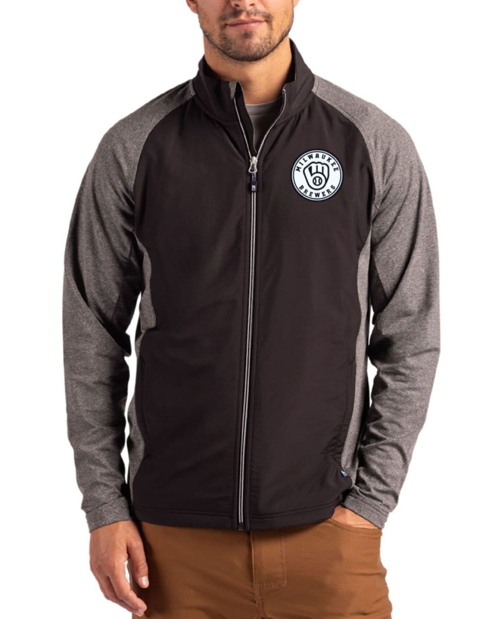 Milwaukee Brewers Cutter & Buck Adapt hybrid jacket