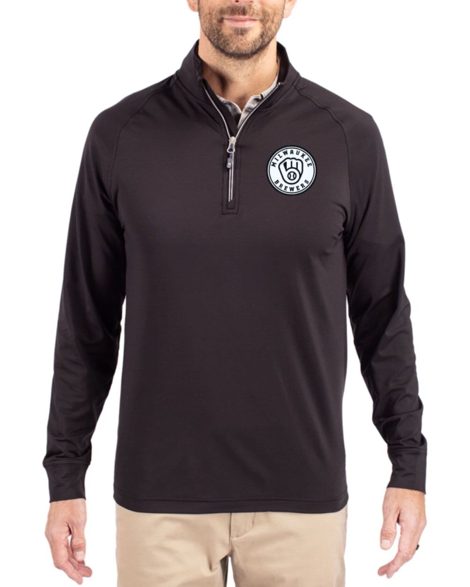 Milwaukee Brewers Cutter & Buck Adapt quarter zip