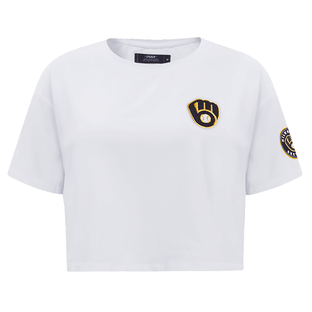 Women’s Milwaukee Brewers White Classic Boxy Top by Pro Standard®